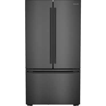 KitchenAid French Door Refrigerator With 26 Cu. Ft. Capacity Counter Depth And Stainless Steel With PrintShield Finish Color: Black Ore