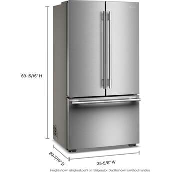 KitchenAid French Door Refrigerator With 26 Cu. Ft. Capacity Counter Depth And Stainless Steel With PrintShield Finish Color: Stainless Steel with PrintShield Finish — thumbnail 18