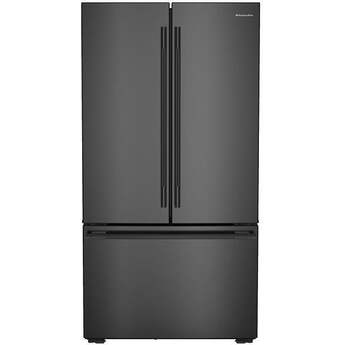 KitchenAid French Door Refrigerator With 26 Cu. Ft. Capacity Counter Depth  And Stainless Steel With PrintShield Finish Color: Black Ore