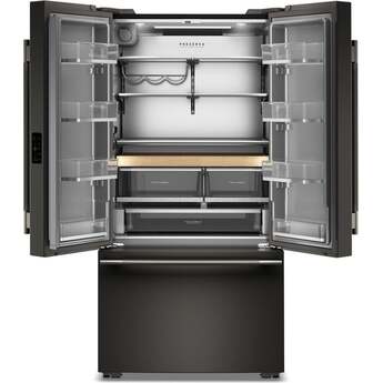 KitchenAid French Door Refrigerator With 26 Cu. Ft. Capacity Counter Depth  And Stainless Steel With PrintShield Finish Color: Black Ore — thumbnail 2