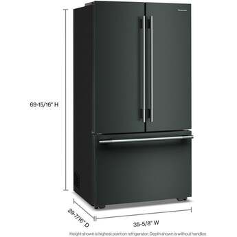 KitchenAid French Door Refrigerator With 26 Cu. Ft. Capacity Counter Depth  And Stainless Steel With PrintShield Finish Color: Juniper — thumbnail 6