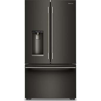 KitchenAid 36 Inch Counter-Depth French Door Refrigerator With Auto Fill: Black Ore
