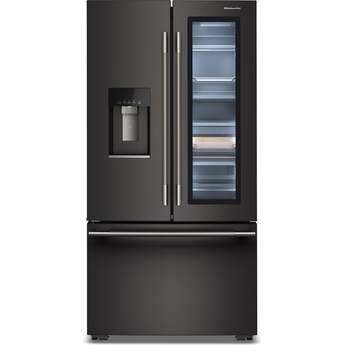 KitchenAid 36-inch, 23.33 cu. ft. smart counter-depth French Door Refrigerator: Black Ore
