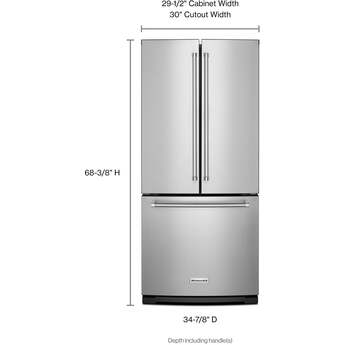 Kitchen Aid KitchenAid 30" 20 cu. ft. Stainless Steel French Door Refrigerator — thumbnail 9