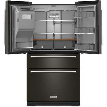 KitchenAid 36 Inch French Door Refrigerator with 26.2 Cu. Ft. Capacity and Platinum Interior: Black Stainless Steel with PrintShield Finish — thumbnail 19