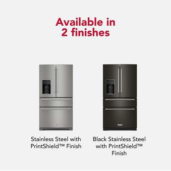 KitchenAid 36 Inch French Door Refrigerator with 26.2 Cu. Ft. Capacity and Platinum Interior: Black Stainless Steel with PrintShield Finish — thumbnail 50