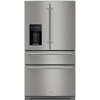 36 Inch French Door Refrigerator with 26.2 Cu. Ft. Capacity and Platinum Interior: Stainless Steel with PrintShield Finish