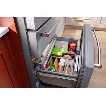 KitchenAid 36 Inch French Door Refrigerator with 26.2 Cu. Ft. Capacity and Platinum Interior: Stainless Steel with PrintShield Finish — thumbnail 40