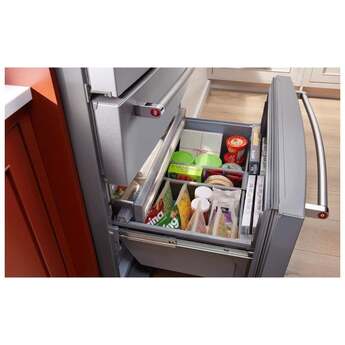 KitchenAid 36 Inch French Door Refrigerator with 26.2 Cu. Ft. Capacity and Platinum Interior: Stainless Steel with PrintShield Finish — thumbnail 41