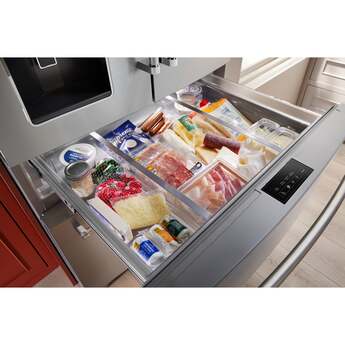 KitchenAid 36 Inch French Door Refrigerator with 26.2 Cu. Ft. Capacity and Platinum Interior: Stainless Steel with PrintShield Finish — thumbnail 42