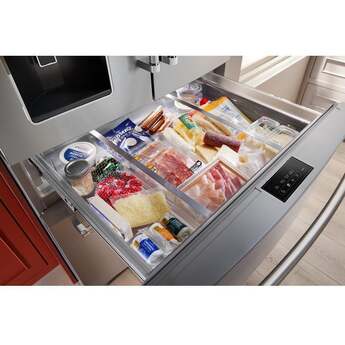 KitchenAid 36 Inch French Door Refrigerator with 26.2 Cu. Ft. Capacity and Platinum Interior: Stainless Steel with PrintShield Finish — thumbnail 48