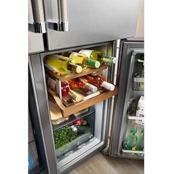 KitchenAid 36 Inch Freestanding French Door Refrigerator with 19.4 Cu. Ft. Capacity, Ice and Water Dispenser, Multi-Zone Cooling System, Sabbath Mode and Energy Star® Qualified: Stainless Steel with PrintShield Finish — thumbnail 3