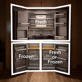 KitchenAid 36 Inch Freestanding French Door Refrigerator with 19.4 Cu. Ft. Capacity, Ice and Water Dispenser, Multi-Zone Cooling System, Sabbath Mode and Energy Star® Qualified: Stainless Steel with PrintShield Finish — thumbnail 33