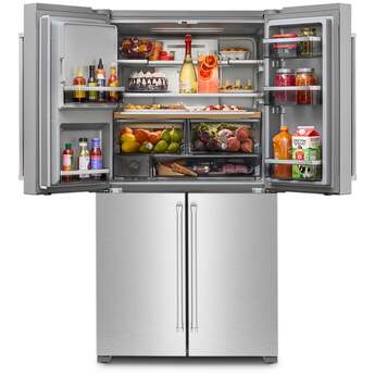 KitchenAid 36 Inch Freestanding French Door Refrigerator with 19.4 Cu. Ft. Capacity, Ice and Water Dispenser, Multi-Zone Cooling System, Sabbath Mode and Energy Star® Qualified: Stainless Steel with PrintShield Finish — thumbnail 45