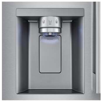 LG 20 cu.ft. 3 Door French Door, 33 Wide Counter Depth MAX, Slim In Door Ice and Water dispenser, Dual Ice, New Hybrid Handle: Printproof Stainless Steel — thumbnail 7
