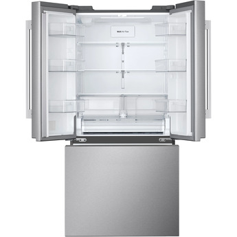 LG 21 cu.ft. 3 Door French Door, 33 Wide Counter Depth MAX, Auto Ice Maker, New Hybrid Handle: Printproof Stainless Steel — thumbnail 2