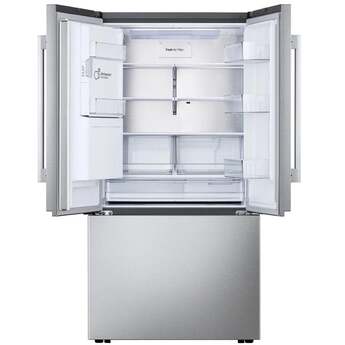 LG 36 Inch 24 Cu.Ft. 3 Door French Door Counter Depth Max Refrigerator, Ice And Water, Zero Clearance Doors: Printproof Stainless Steel — thumbnail 8