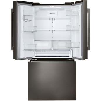 LG 33 Inch Smart French Door Refrigerator with 24.5 cu. ft. Total Capacity, Dual Ice Maker, External Ice/Water Dispenser, Door Cooling+, Sabbath Mode, and ENERGY STAR  Certified: PrintProof? Black Stainless Steel — thumbnail 18