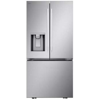 33 Inch Smart French Door Refrigerator with 24.5 cu. ft. Total Capacity, Dual Ice Maker, External Ice/Water Dispenser, Door Cooling+, Sabbath Mode, and ENERGY STAR® Certified: PrintProof™ Stainless Steel