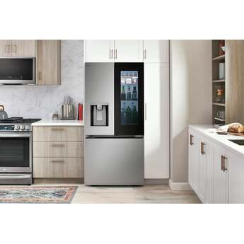 LG 31 Cu. Ft. 3 Door French Door, Instaview With Door-In-Door, And Ice And Water Dispenser, Dual Ice, Pocket Handle, Standard Depth Max: Printproof Stainless Steel — thumbnail 2
