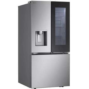 LG 31 Cu. Ft. 3 Door French Door, Instaview With Door-In-Door, And Ice And Water Dispenser, Dual Ice, Pocket Handle, Standard Depth Max: Printproof Stainless Steel — thumbnail 4
