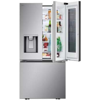 LG 31 Cu. Ft. 3 Door French Door, Instaview With Door-In-Door, And Ice And Water Dispenser, Dual Ice, Pocket Handle, Standard Depth Max: Printproof Stainless Steel — thumbnail 8
