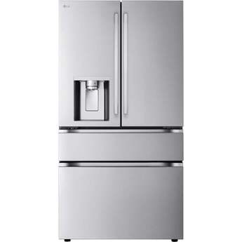 LG 36 Inch 29 Cu. Ft.  4-Door French Door Refrigerator With Fully Convertible Drawer, External Dispenser, And Dual Handle: Fingerprint Resistant Stainless Steel — thumbnail 12