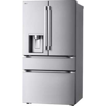 LG 36 Inch 29 Cu. Ft.  4-Door French Door Refrigerator With Fully Convertible Drawer, External Dispenser, And Dual Handle: Fingerprint Resistant Stainless Steel — thumbnail 7