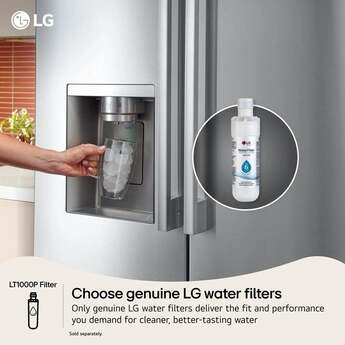 LG 36 Inch 29 Cu.Ft. 4 Door French Door Refrigerator, Ice And Water, Pocket Handle: Nobel Steel — thumbnail 7