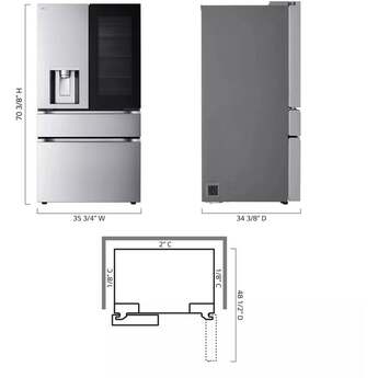 LG LF29S8250S 36 Inch Stainless Steel French Door Refrigerator — thumbnail 19