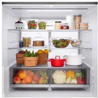 LG 36 Inch 29 Cu.Ft. 4 Door French Door Standard Depth Max Refrigerator, Ice And Water, Dual Ice With Mini Craft + Craft Ice: Printproof Stainless Steel — thumbnail 22