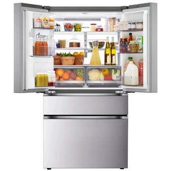 LG 36 Inch 29 Cu.Ft. 4 Door French Door Standard Depth Max Refrigerator, Ice And Water, Dual Ice With Mini Craft + Craft Ice: Printproof Stainless Steel — thumbnail 6