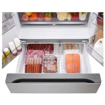 LG 36 Inch 29 Cu.Ft. 4 Door French Door Standard Depth Max Refrigerator, Ice And Water, Dual Ice With Mini Craft + Craft Ice: Printproof Stainless Steel — thumbnail 8