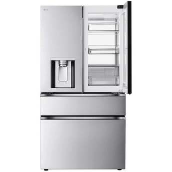 LG 36 Inch 29 Cu.Ft. 4 Door French Door, Standard Depth Max Refrigerator With Mycolor Mirror Instaview, Ice And Water, Dual Ice With Mini Craft + Craft Ice: Printproof Stainless Steel — thumbnail 12