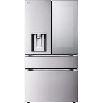 LG 36 Inch 29 Cu.Ft. 4 Door French Door, Standard Depth Max Refrigerator With Mycolor Mirror Instaview, Ice And Water, Dual Ice With Mini Craft + Craft Ice: Printproof Stainless Steel — thumbnail 20