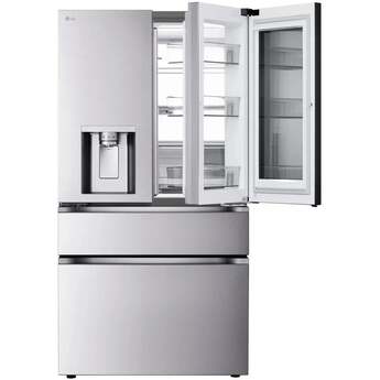 LG 36 Inch 29 Cu.Ft. 4 Door French Door, Standard Depth Max Refrigerator With Mycolor Mirror Instaview, Ice And Water, Dual Ice With Mini Craft + Craft Ice: Printproof Stainless Steel — thumbnail 21