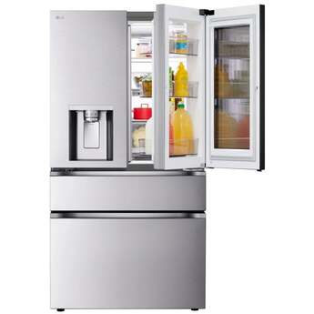 LG 36 Inch 29 Cu.Ft. 4 Door French Door, Standard Depth Max Refrigerator With Mycolor Mirror Instaview, Ice And Water, Dual Ice With Mini Craft + Craft Ice: Printproof Stainless Steel — thumbnail 24