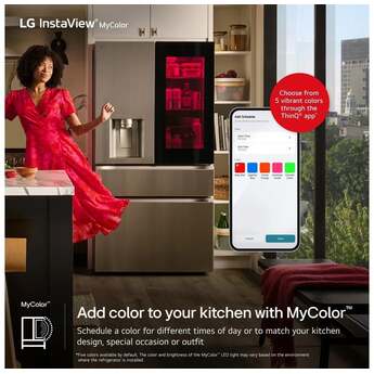 LG 36 Inch 29 Cu.Ft. 4 Door French Door, Standard Depth Max Refrigerator With Mycolor Mirror Instaview, Ice And Water, Dual Ice With Mini Craft + Craft Ice: Printproof Stainless Steel — thumbnail 26