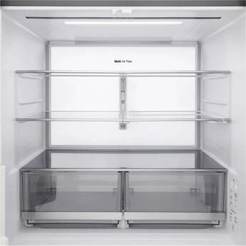 LG 36 Inch 29 Cu.Ft. 4 Door French Door, Standard Depth Max Refrigerator With Mycolor Mirror Instaview, Ice And Water, Dual Ice With Mini Craft + Craft Ice: Printproof Stainless Steel — thumbnail 36