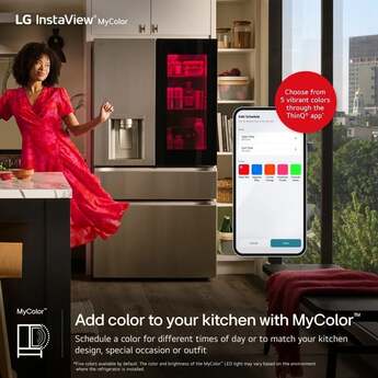 LG 36 Inch 29 Cu.Ft. 4 Door French Door, Standard Depth Max Refrigerator With Mycolor Mirror Instaview, Ice And Water, Dual Ice With Mini Craft + Craft Ice: Printproof Stainless Steel — thumbnail 45