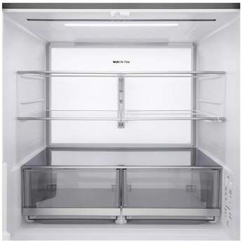 LG 36 Inch 29 Cu.Ft. 4 Door French Door, Standard Depth Max Refrigerator With Mycolor Mirror Instaview, Ice And Water, Dual Ice With Mini Craft + Craft Ice: Printproof Stainless Steel — thumbnail 8