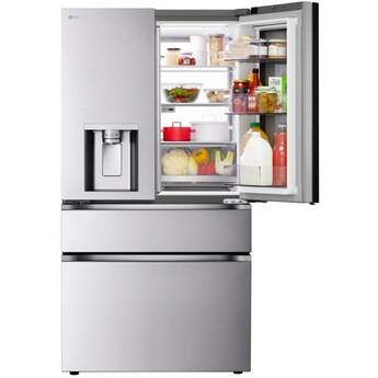 LG 36 Inch 29 Cu.Ft. 4 Door French Door, Standard Depth Max Refrigerator With Mycolor Mirror Instaview, Ice And Water, Dual Ice With Mini Craft + Craft Ice: Printproof Stainless Steel — thumbnail 9