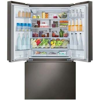 LG 3 Door French Door Refrigerator With 27 Cubic Feet Capacity Internal Water Dispenser Feature Option Counter Depth Depth And 36" Width : Black Stainless Steel — thumbnail 14