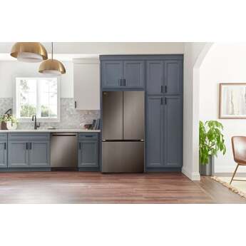 LG 3 Door French Door Refrigerator With 27 Cubic Feet Capacity Internal Water Dispenser Feature Option Counter Depth Depth And 36" Width : Black Stainless Steel — thumbnail 15