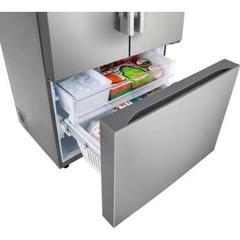 LG 36 Inch 27 Cu. Ft. 3-Door French Refrigerator With Internal Water Dispenser: Stainless Steel — thumbnail 6