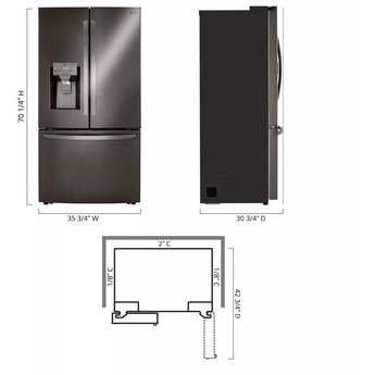 LG LRFXC2416D 36 Inch Black Stainless Steel Counter Depth French Door Refrigerator — thumbnail 19