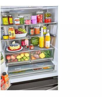 LG LRFXC2416D 36 Inch Black Stainless Steel Counter Depth French Door Refrigerator — thumbnail 2