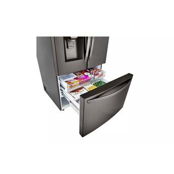 LG LRFXC2416D 36 Inch Black Stainless Steel Counter Depth French Door Refrigerator — thumbnail 3