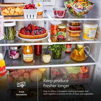 LG LRFXS3106S  36 Inch PrintProof Stainless Steel French Door Refrigerator — thumbnail 9