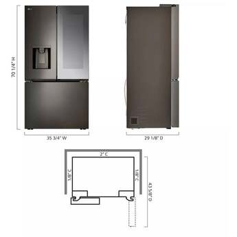 LG LRYKC2606D  36 Inch Counter Depth French Door Refrigerator — thumbnail 15